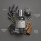 Amador de Elixir Amador: frasco de 120 ml con la composición aromática ilustrada.