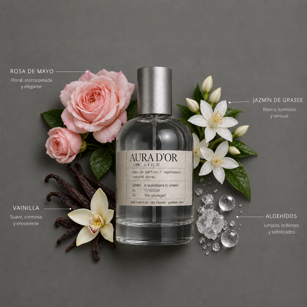 Aura d’Or de Elixir Amador: composición olfativa.