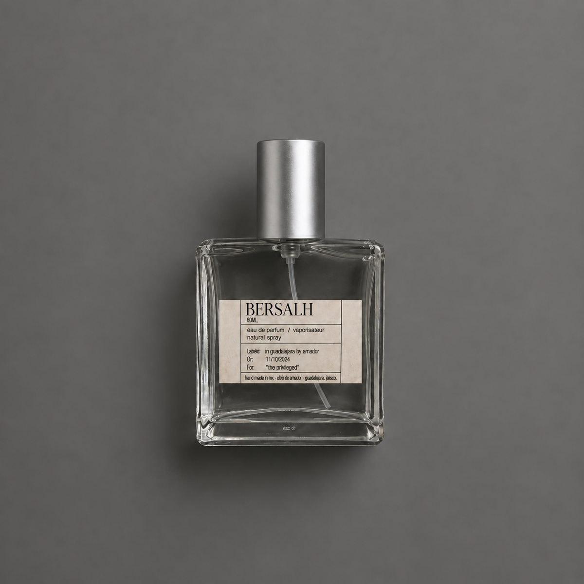 Bersalh de Elixir Amador: frasco cuadrado de 60 ml.