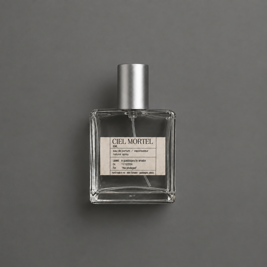 Ciel Mortel de Elixir Amador: frasco cuadrado de 60 ml.