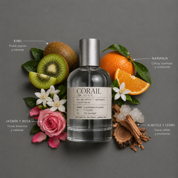 Corail de Elixir Amador: composición olfativa.