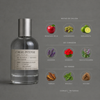 Corail Intense de Elixir Amador: infografía de notas olfativas.