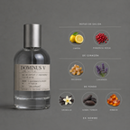 Dominus V de Elixir Amador: infografía de notas olfativas.