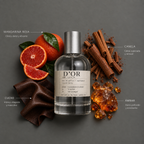 D’Or de Elixir Amador: frasco de 120 ml con la composición aromática ilustrada.