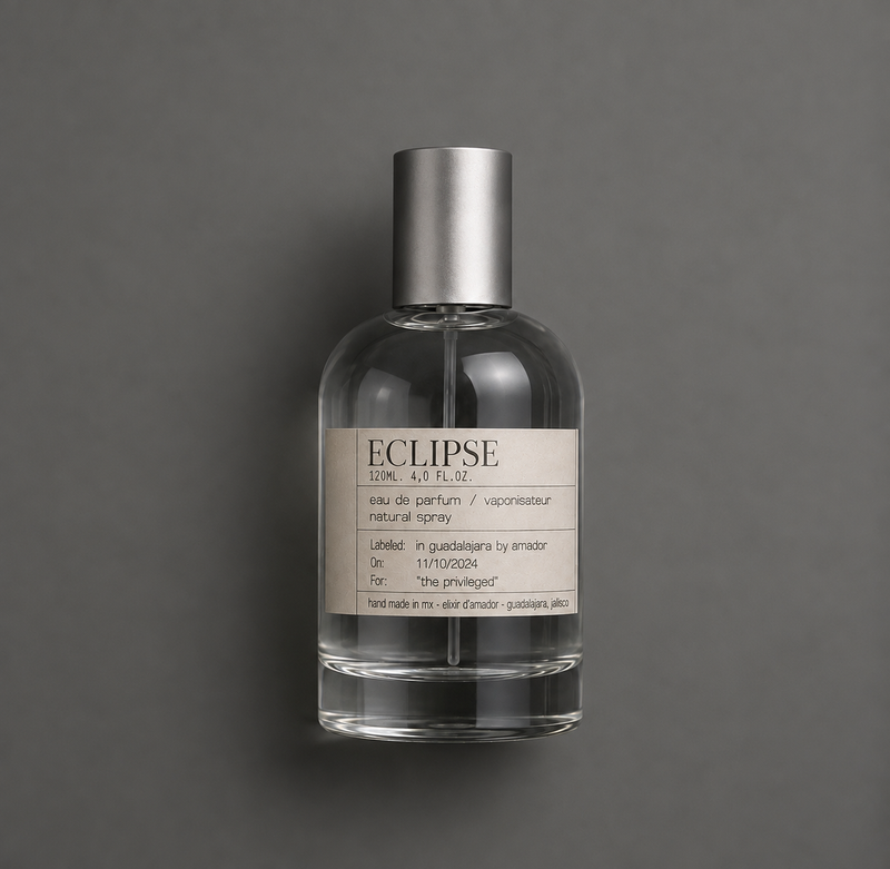 Eclipse de Elixir Amador: frasco cilíndrico de 120 ml.