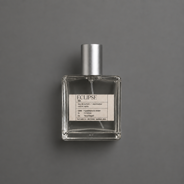 Eclipse de Elixir Amador: frasco cuadrado de 60 ml.