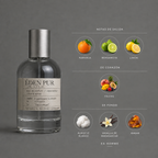 Éden Pur de Elixir Amador: infografía de notas olfativas.