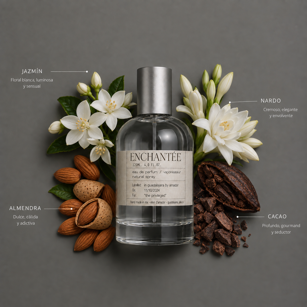 Enchantée de Elixir Amador: composición olfativa.
