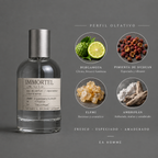 Immortel de Elixir Amador: infografía de notas olfativas.