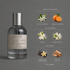 Légère de Elixir Amador: infografía de notas olfativas.