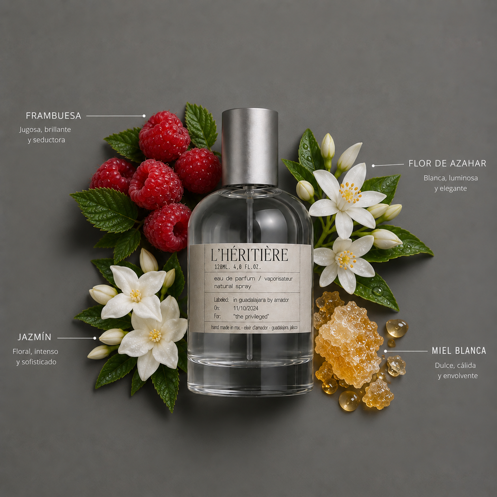 L’Héritière de Elixir Amador: composición olfativa.