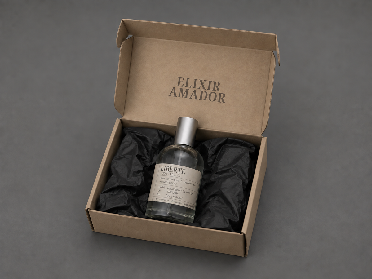 Liberté de Elixir Amador: presentación en empaque.