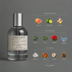 L’Immensité de Elixir Amador: infografía de notas olfativas.