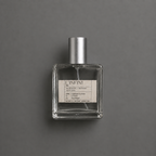 L’Infini de Elixir Amador: frasco cuadrado de 60 ml sobre fondo gris.