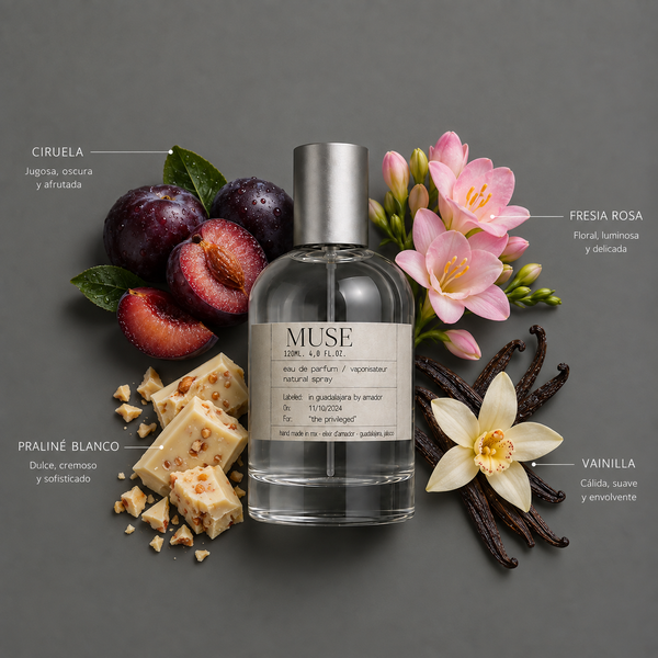 Muse de Elixir Amador: composición olfativa.