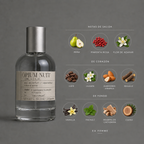 Opium Nuit de Elixir Amador: infografía de notas olfativas.