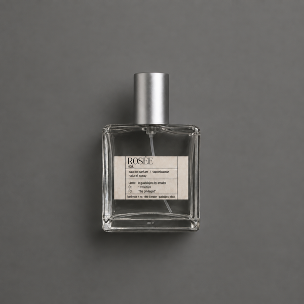 Rosée de Elixir Amador: frasco cuadrado de 60 ml.