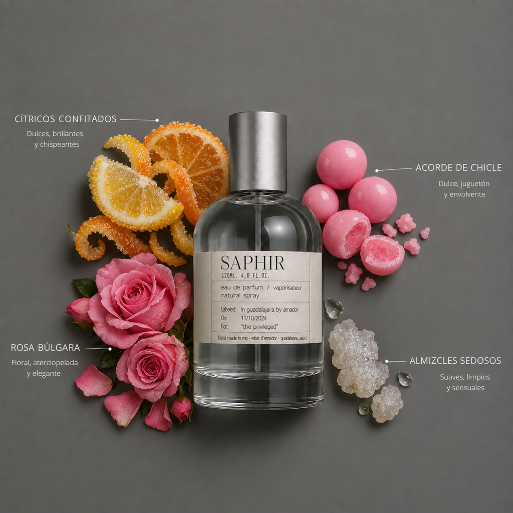 Saphir de Elixir Amador: composición olfativa.