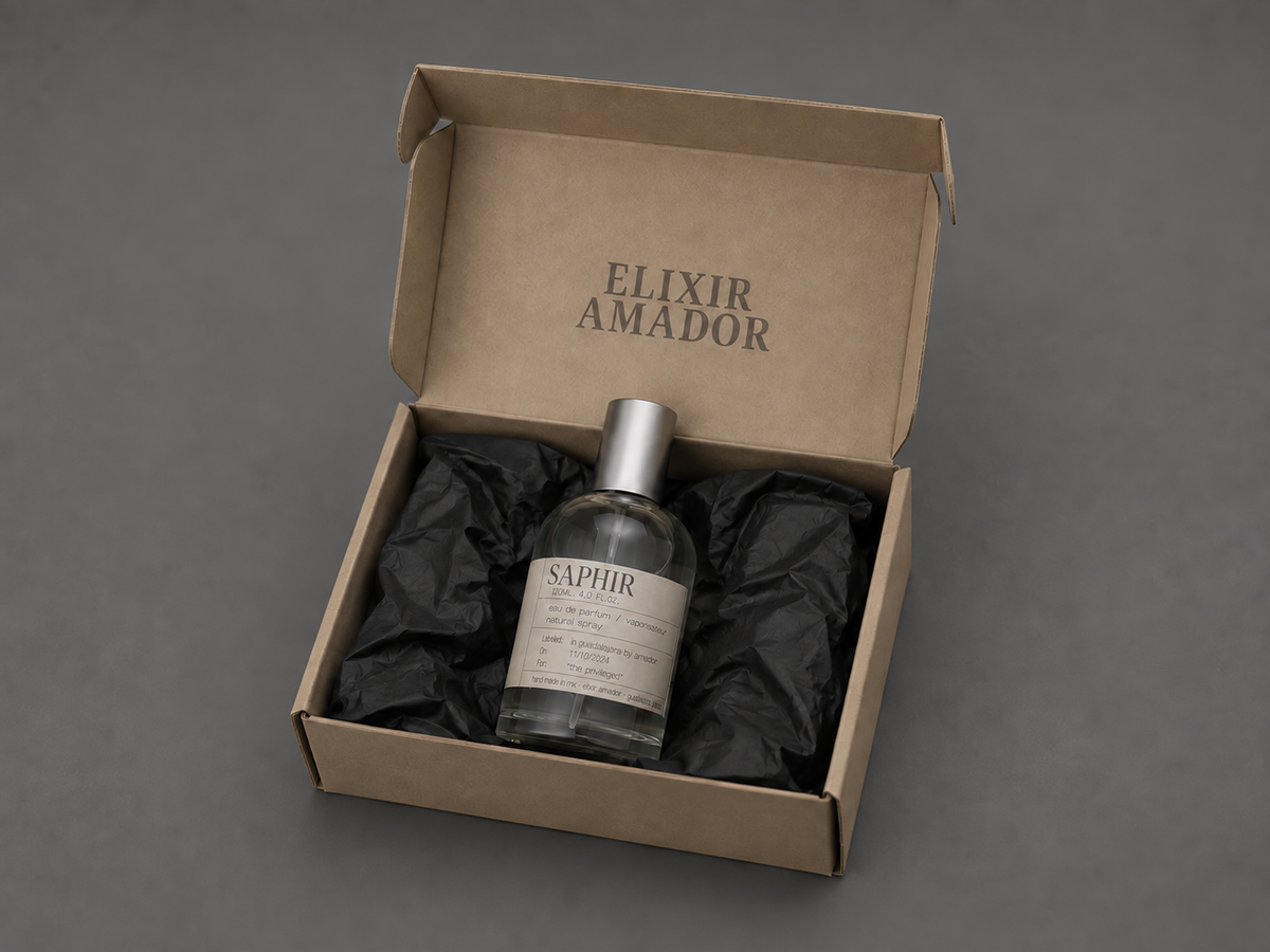 Saphir de Elixir Amador: presentación en empaque.