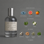 Souverain de Elixir Amador: infografía de notas olfativas.