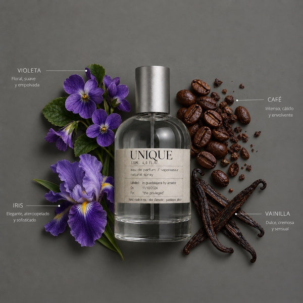 Unique de Elixir Amador: composición olfativa.
