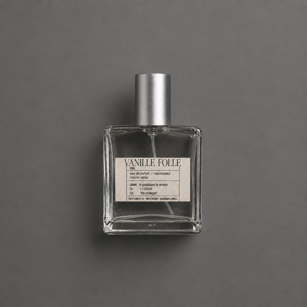 Vanille Folle de Elixir Amador: frasco cuadrado de 60 ml.